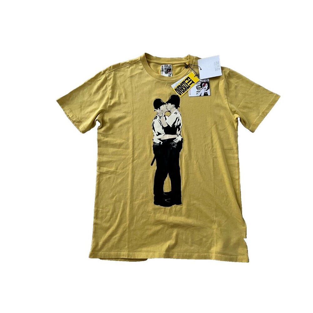 Guess x Brandalised Police Love Bamboo Yellow Tee ( 14 )
